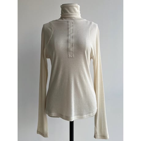 【nokcha original】accent sheer high neck tops/3colors_nt1981