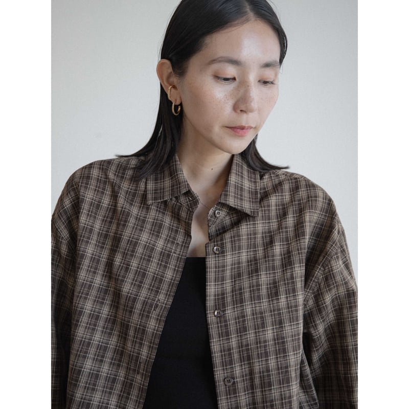 予約販売》mannish check shirt/2colors_nb0329 | NOKCHA