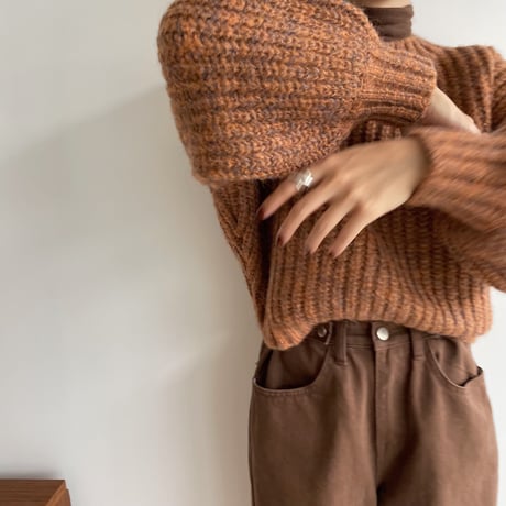 《予約販売》melange coloring knit/2colors_nt1109
