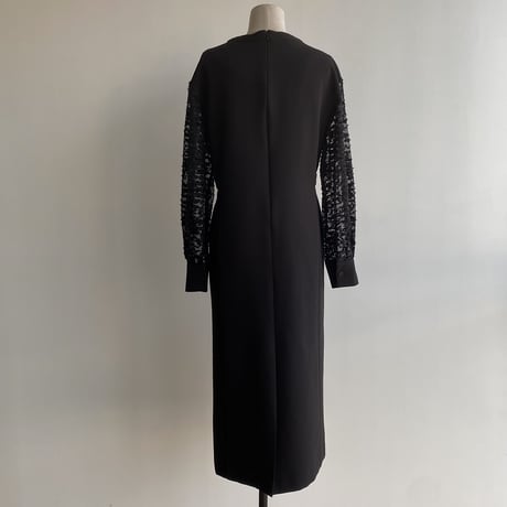 【nokcha original】sleeve dress/black_nd0135