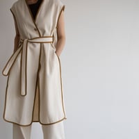 【nokcha original】2way long jilet/ivory_no0219
