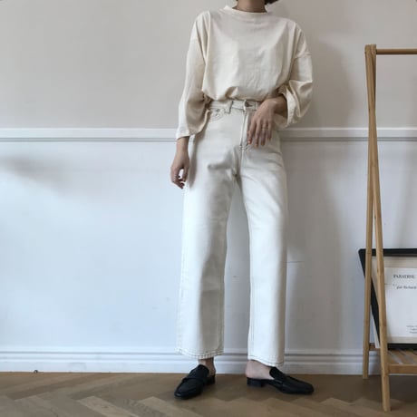 ＊予約販売＊ステッチパンツ/アイボリー_np0001
