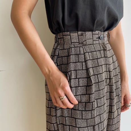 【nokcha original】block pattern pants_np0631
