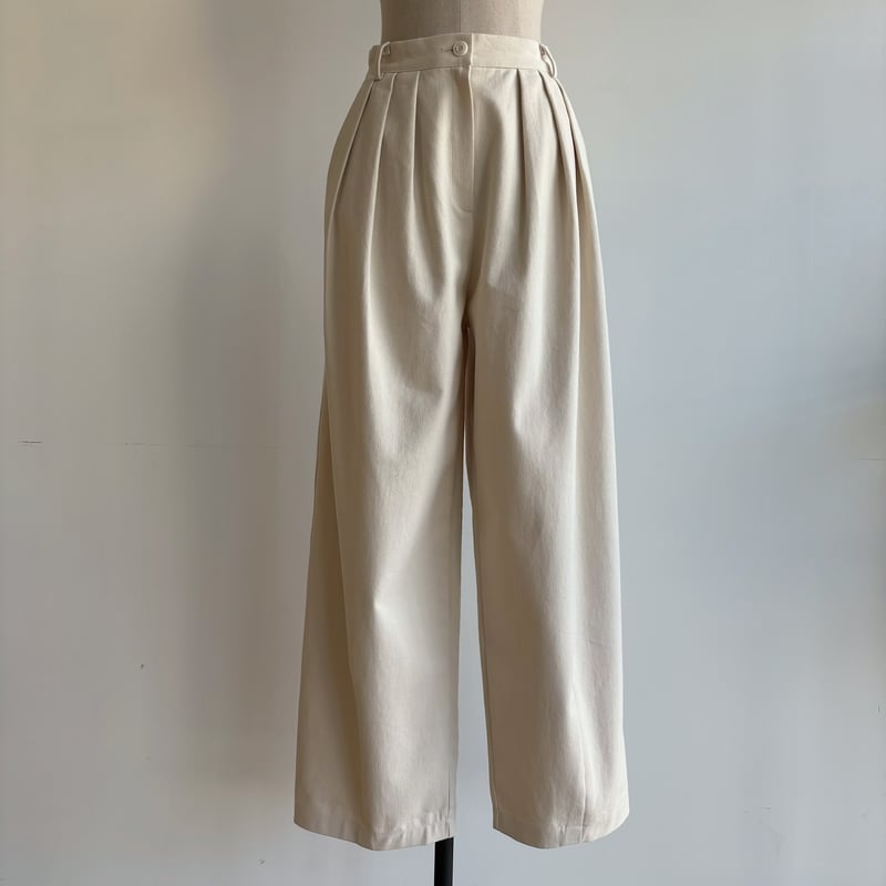 nokcha original】tuck oval twill pants/ 2colors