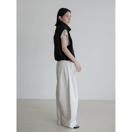 《予約販売》accent oval white pants_np1091