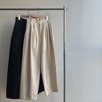 【nokcha original】tuck oval twill pants/ 2colors_np0924