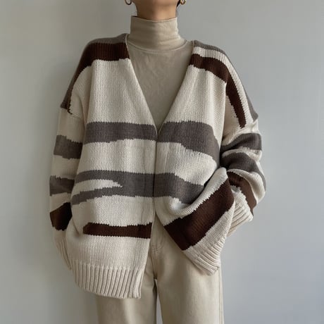 【nokcha original】ennui knit cardigan/ivory_nt1501