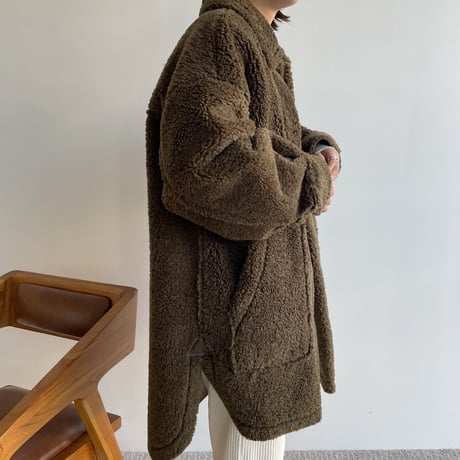 【nokcha original】boa mouton jacket/khaki_no0187