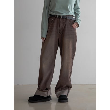 《予約販売》washing brown jeans_nj0108