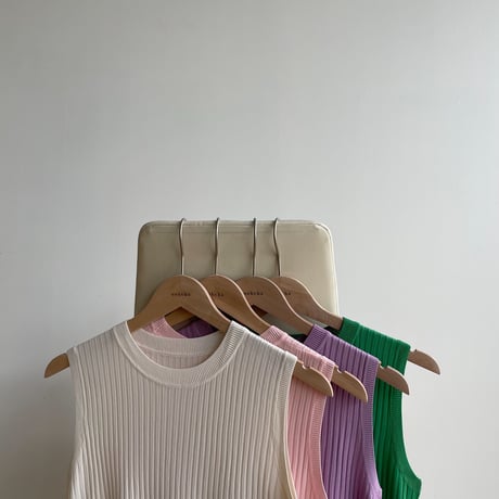《予約販売》material lib knit tank top/4colors_nt1335
