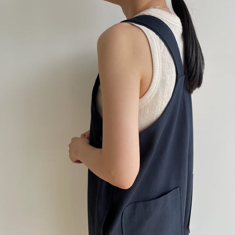 【nokcha original】material over all/navy_np0831