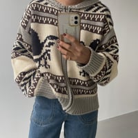 《予約販売》vintage like knit cardigan_nt1183