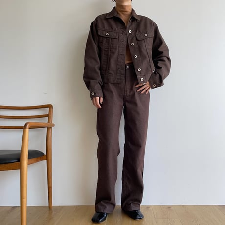 《予約販売》brown denim jacket_no0245
