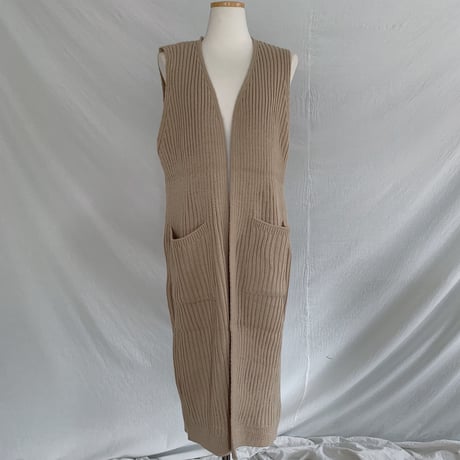 ✳︎予約販売✳︎ rib knit long vest_nt0129