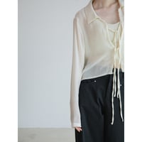《予約販売》open sheer blouse/2colors_nb0390