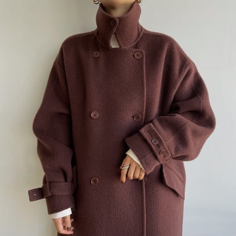 【nokcha original】HANDMADE 2way double coat/deep purple_no0238