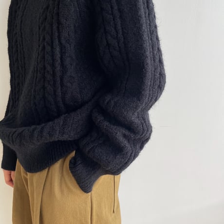 《予約販売》cable simply knit/3colors_nt1551