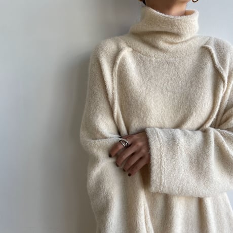 【nokcha original】raglan sleeve warm ops/ivory_nd0131
