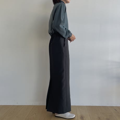 【nokcha original】material long skirt/2colors_ns0086