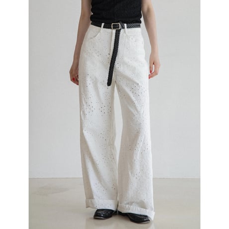 《予約販売》belt set punching jeans_nj0141