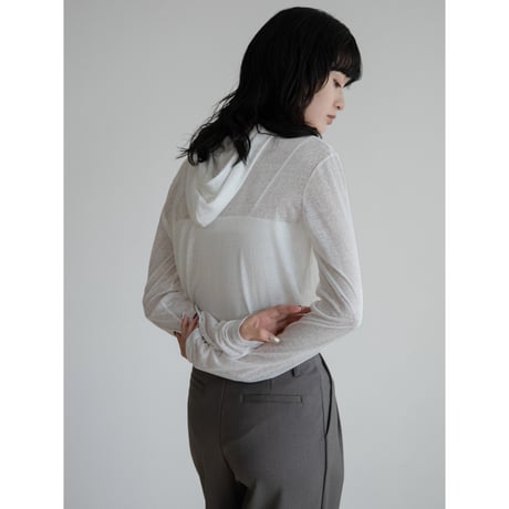 《予約販売》sheer hoodie tops/2colors_nt2256