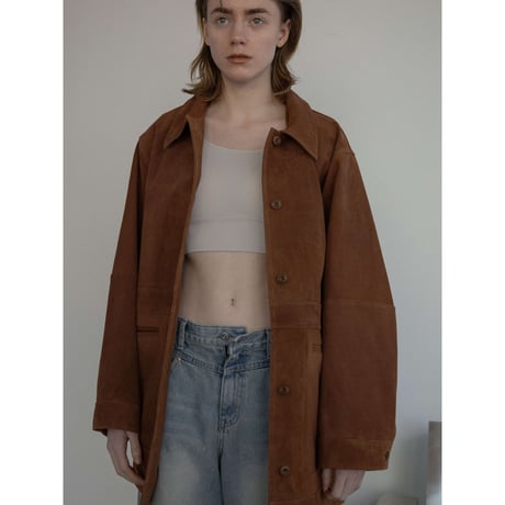 - AUTHENTIC series - real suède rich jacket/camel_an0037