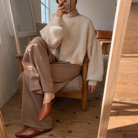 《予約販売》knit easy pants/2colors_np0295