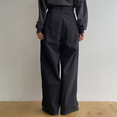 【nokcha original】tuck oval twill pants/ 2colors_np0924