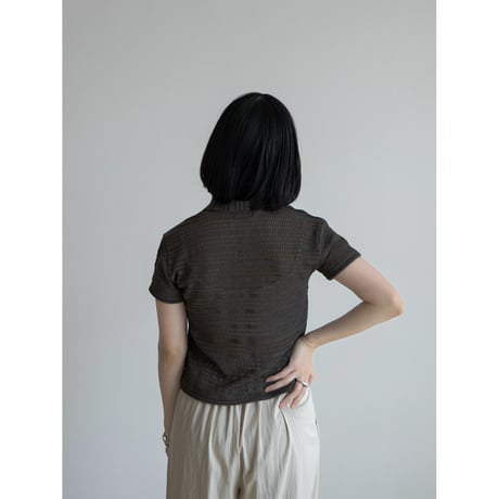 《予約販売》jacquard mesh shirt/2colors_nb0257