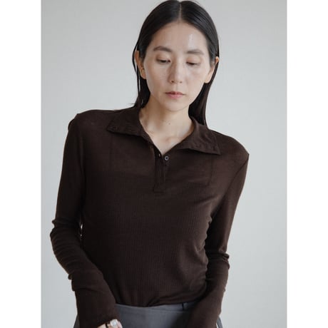 《予約販売》sheer lib button fly tops/4colors_nt2394