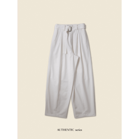 - AUTHENTIC series - mannish twill oval pants/2colors_an0009