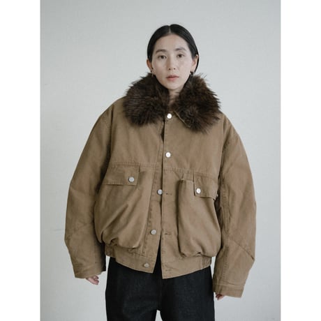 【10月限定】nokcha ボアライナーレザーライクジャケット ブラウン CATEGORY OUTER | NOKCHA