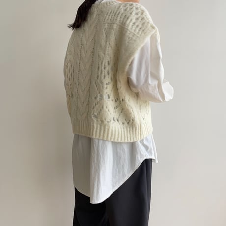 《予約販売》low gauge knit vest/2colors_nt1480