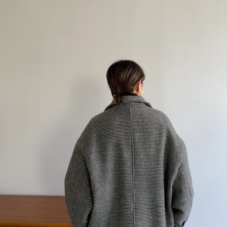 【nokcha original】hounds tooth check coat/black_no0174