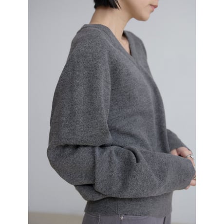 《予約販売》v neck soft knit tops/2colors_nt2498