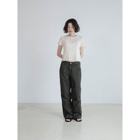 《予約販売》mesh knit minimal tee/2colors_nt2592