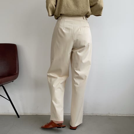 【nokcha original】silhouette pants/cream_np0402