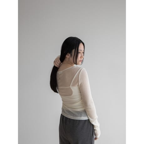 《予約販売》accent lib sheer tops/2colors_nt2033