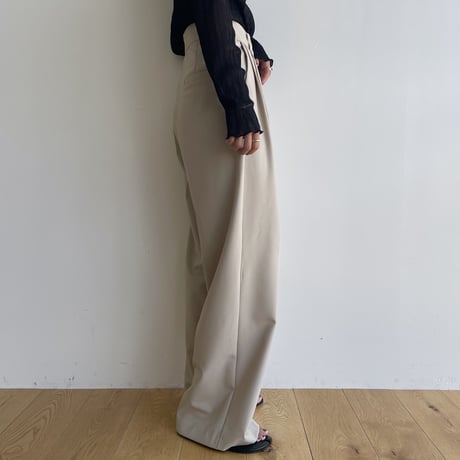 《予約販売》straight tuck wide pants/2colors_np0902