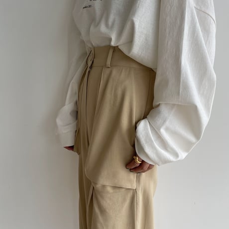 【nokcha original】2way pocket pants/beige_np0665