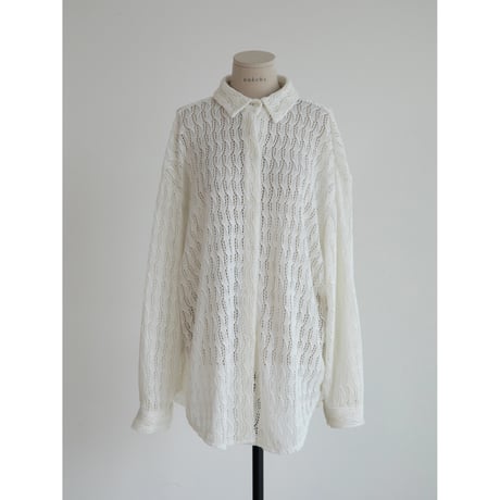 《予約販売》crochet knit over shirt_nt2296