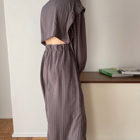 【nokcha original】geometric back open ops/purple_nd0095