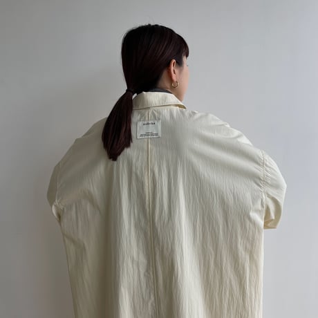 【nokcha original】s/s long coach jacket/ivory_no0285