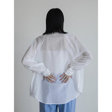 《予約販売》2way raglan sleeve sheer shirt/2colors_nb0319