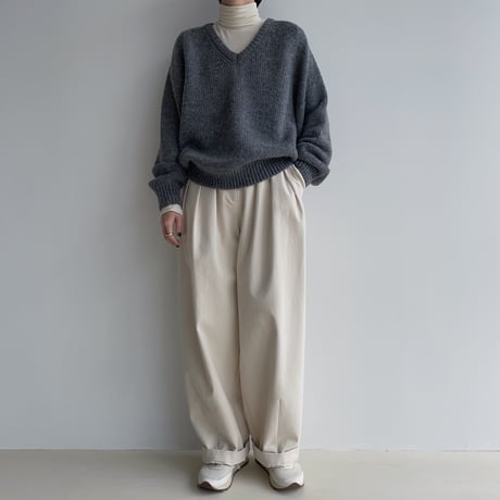 《予約販売》v neck rich knit/2colors_nt1924