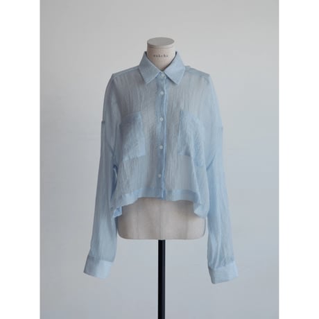 《予約販売》croped sheer daily shirt/3colors_nb0318