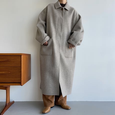 【nokcha original】HAND MADE herringbone over wool coat/gray_no0161