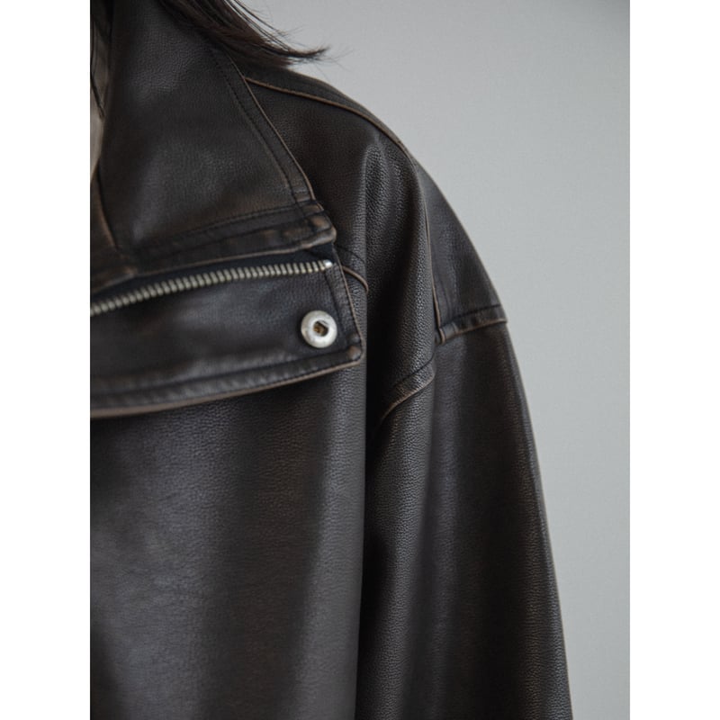 予約販売》ash fake leather jacket/2colors(unisex)_n