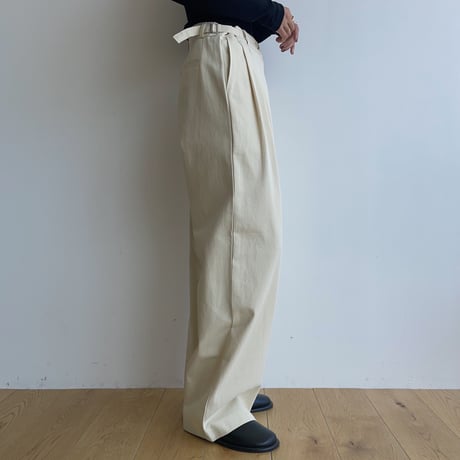 《予約販売》waist buckle twill pants/2colors_np0903