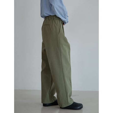 《予約販売》tuck twill cotton pants/2colors_np1070